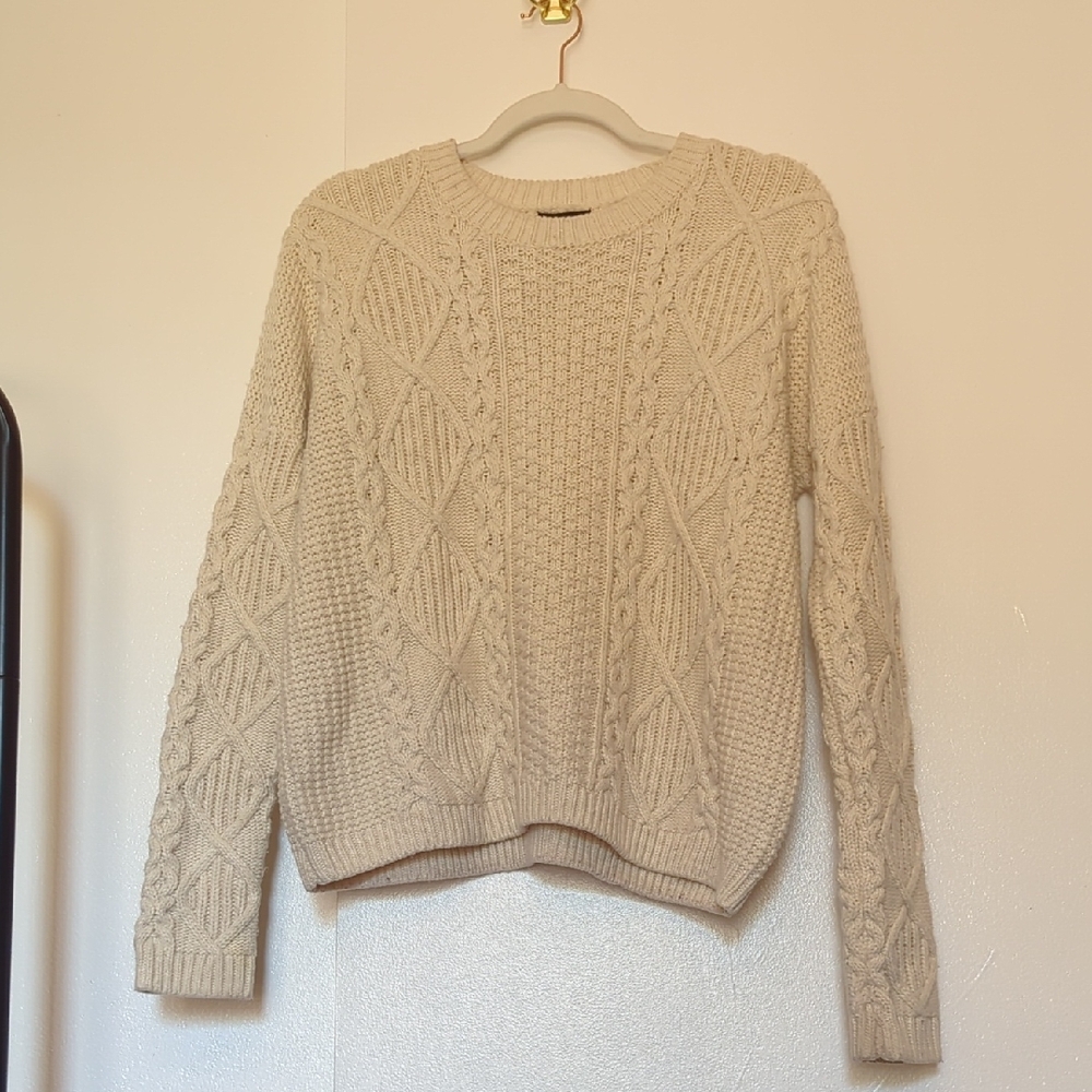 Cable Knit Cream Sweater